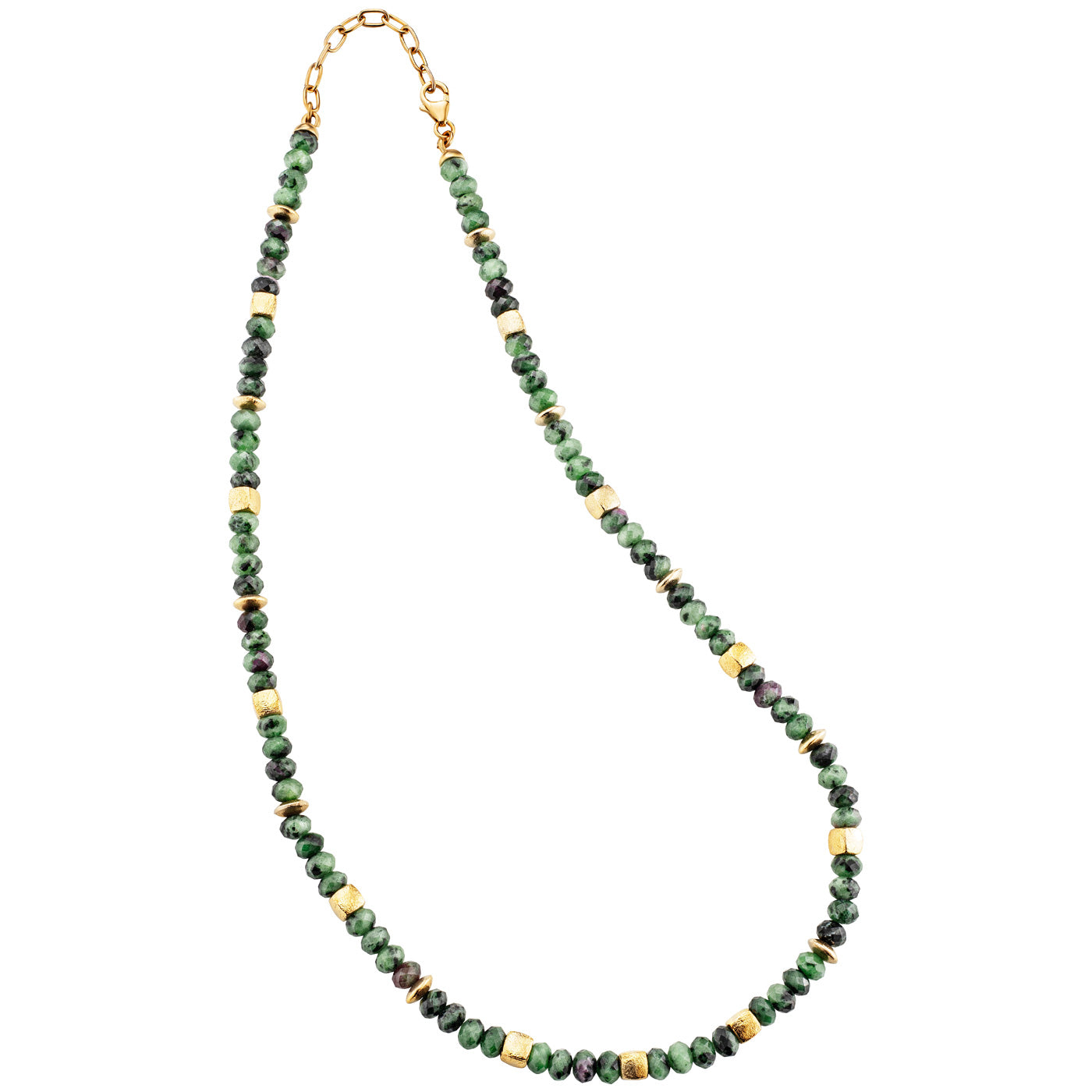 julie-julsen-loving-stones-kette-vergoldet-mit-gr-nen-rubin-zoisit-edelsteinen image 5