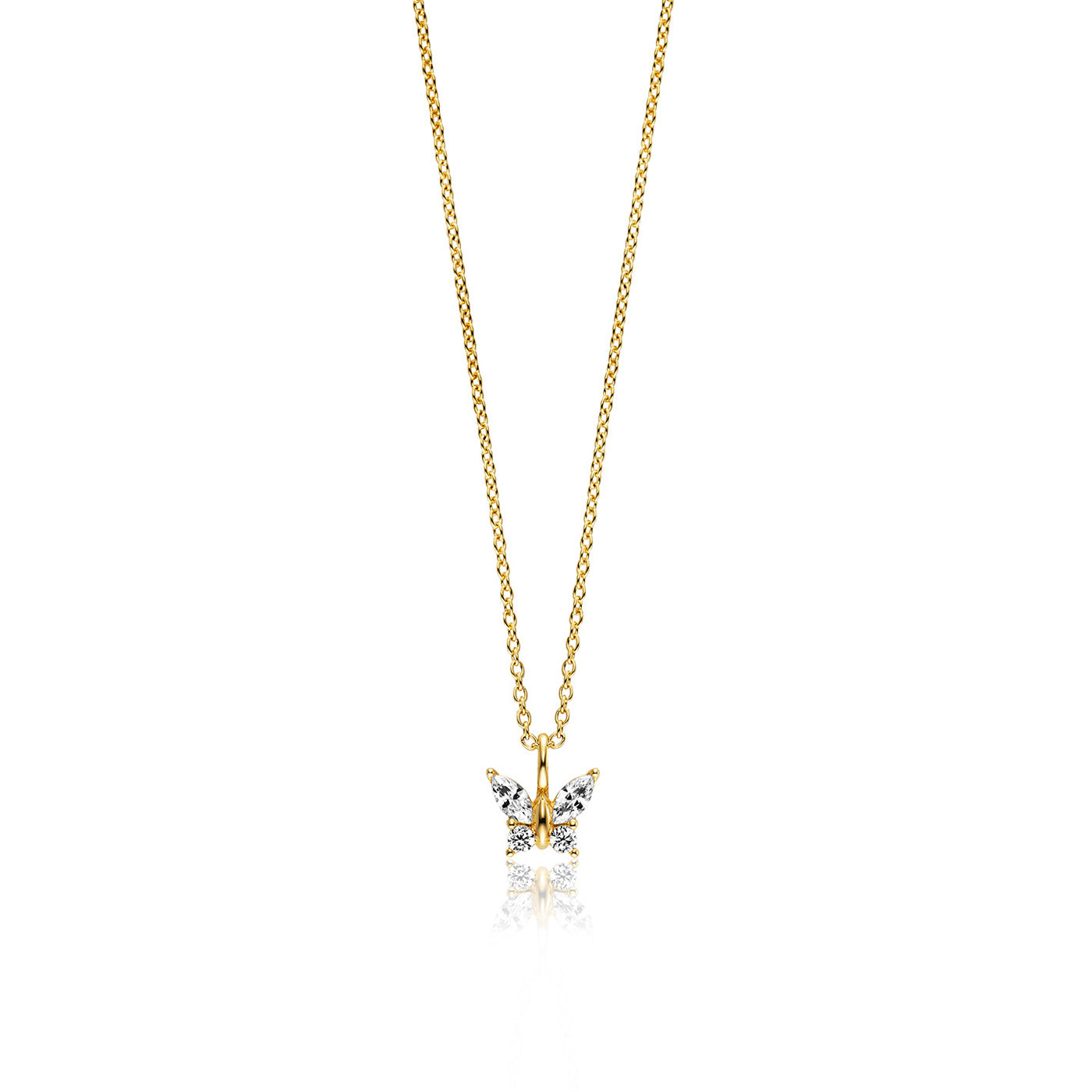 julie-julsen-kids-kette-butterfly-vergoldet-silber-925-mit-4-zirkonia image 1