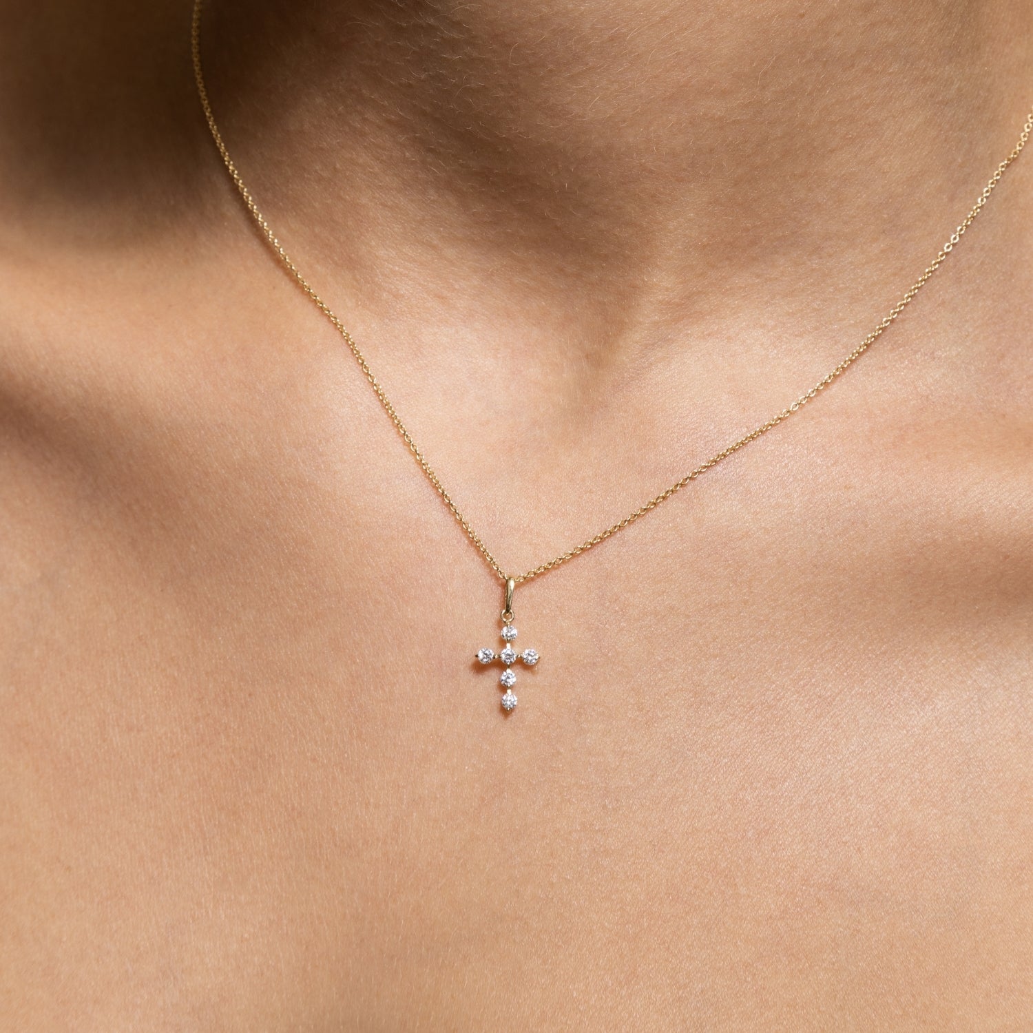 xenox-fine-kreuz-anh-nger-xg14k0206g-585-gelbgold-mit-zirkonia image 2