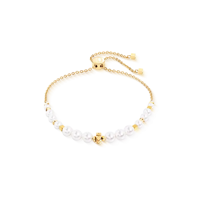 coeur-de-lion-armband-slider-pearl-spike-gold-14-bis-22-cm image 1