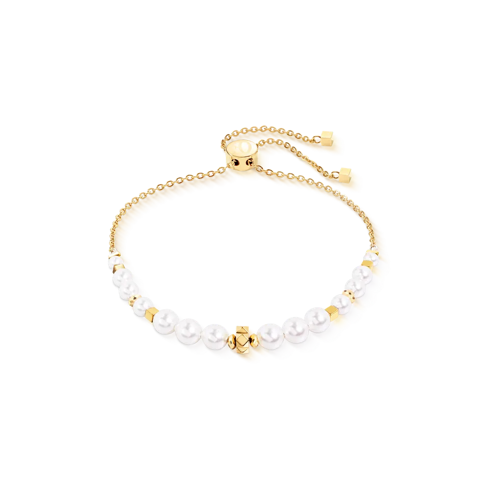 coeur-de-lion-armband-slider-pearl-spike-gold-14-bis-22-cm image 1