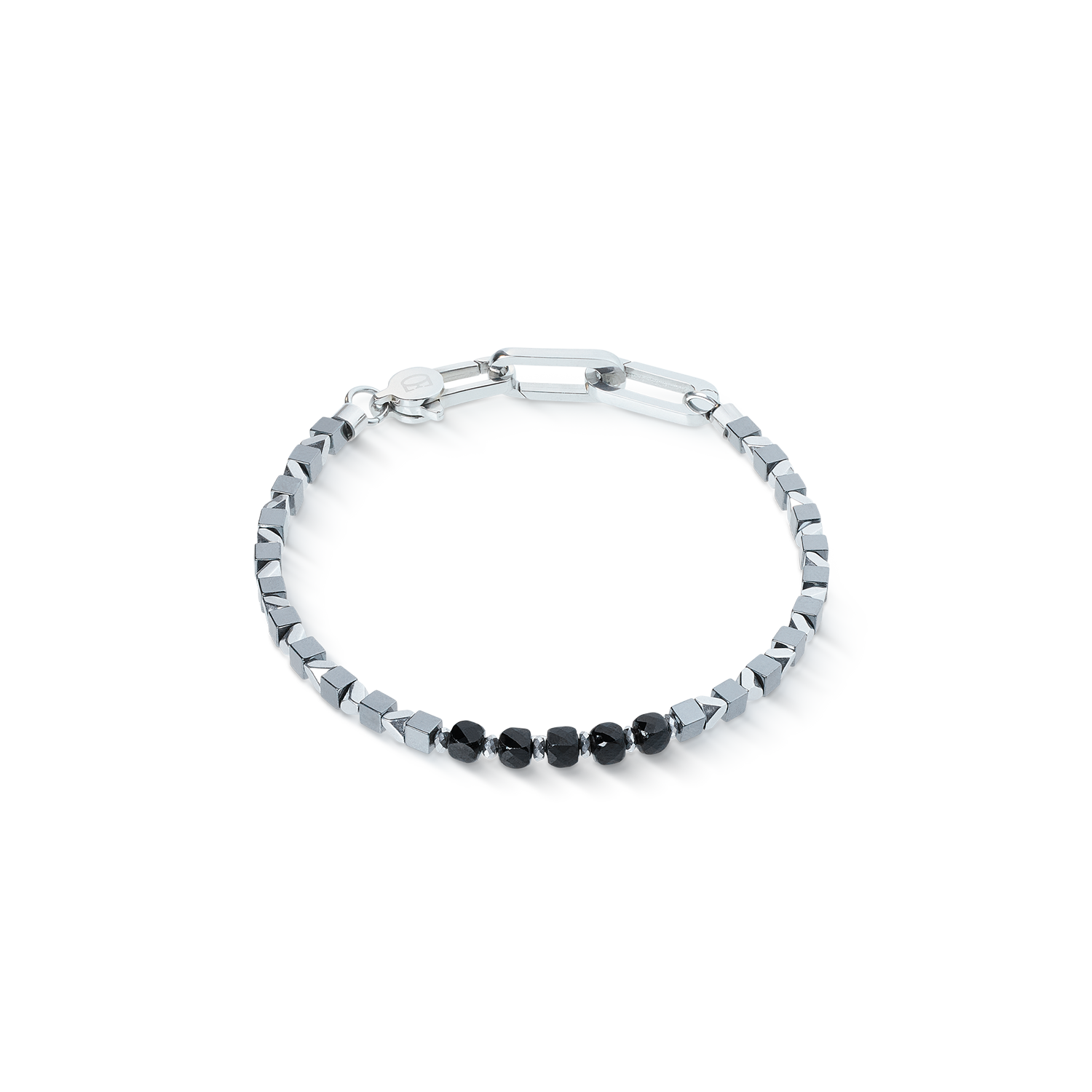coeur-de-lion-armband-pulse-line-spinell-schwarz-silber image 1