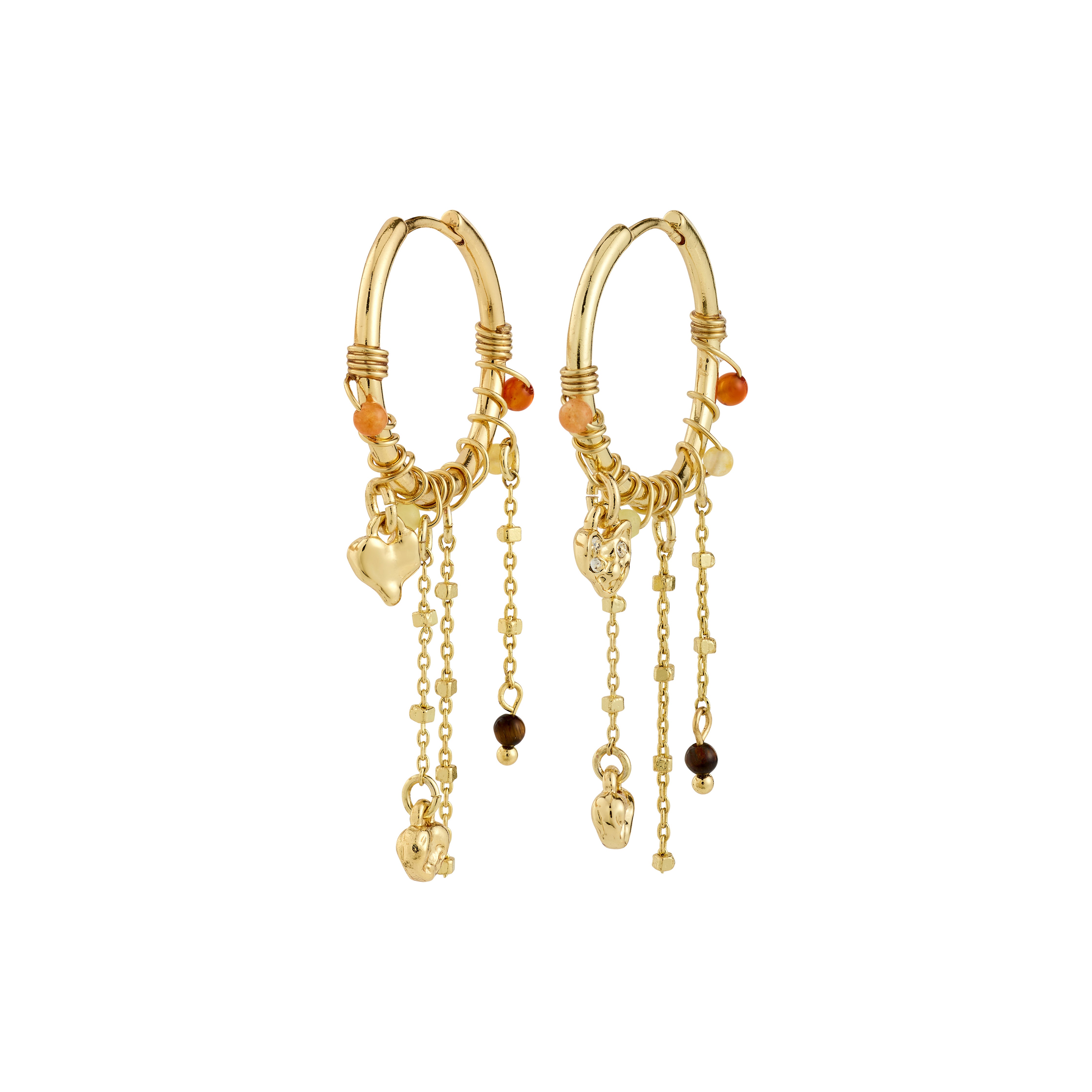 pilgrim-mylan-hoops-gold-plated-mit-charms-und-halbedelsteinen image 1