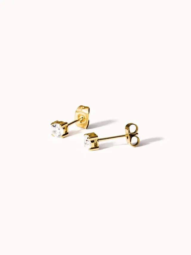 purelei-pristine-ohrringe-klein-ohrstecker-mit-zirkonia-4-mm-in-gold-silber-ros- image 1