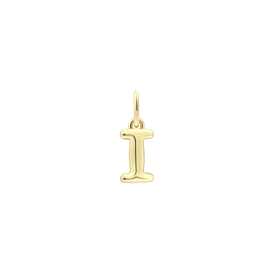 xenox-i-letter-bold-charm-925-sterlingsilber-18k-vergoldet image 1