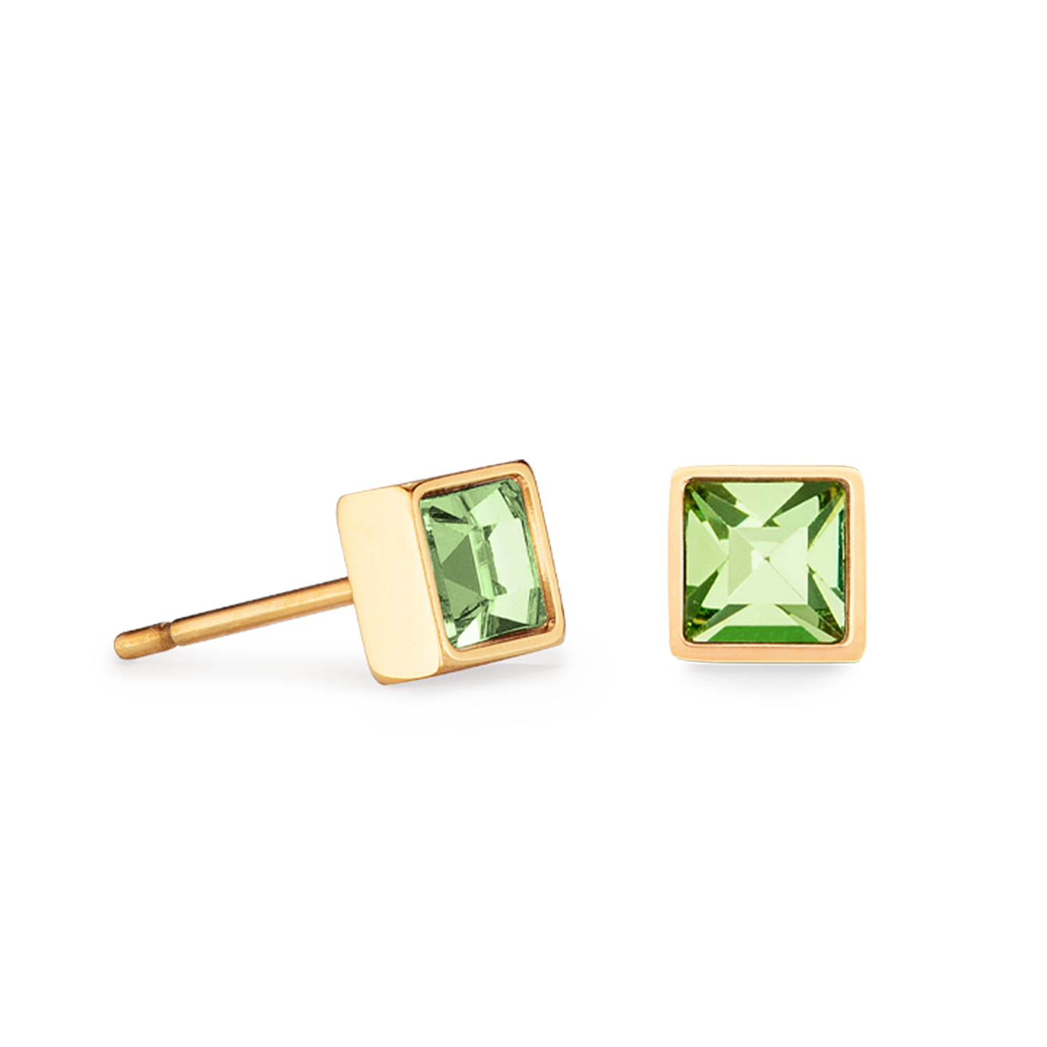 coeur-de-lion-brilliant-square-small-ohrstecker-gold-gr-n image 2