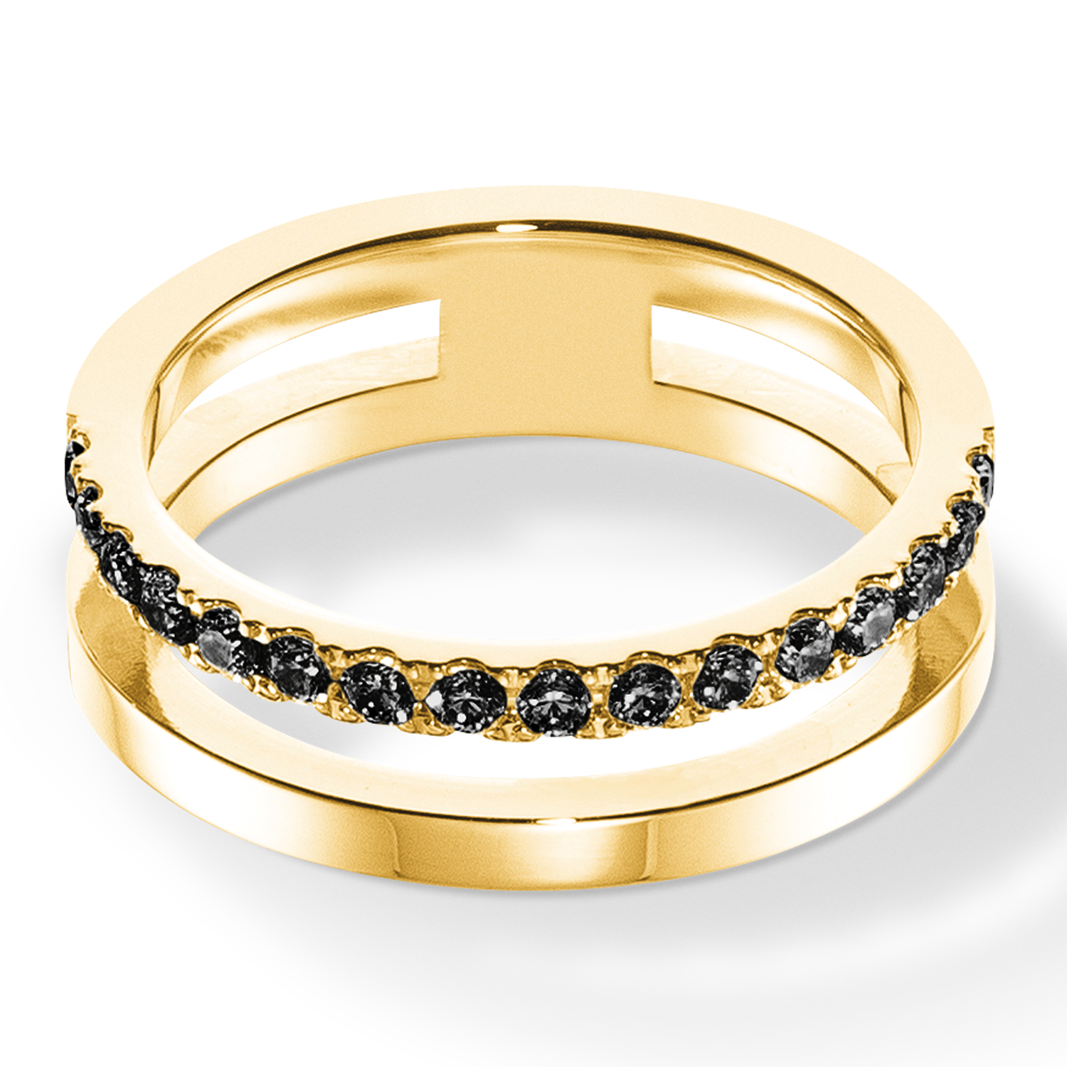 coeur-de-lion-eternal-unity-ring-gold-schwarz image 2