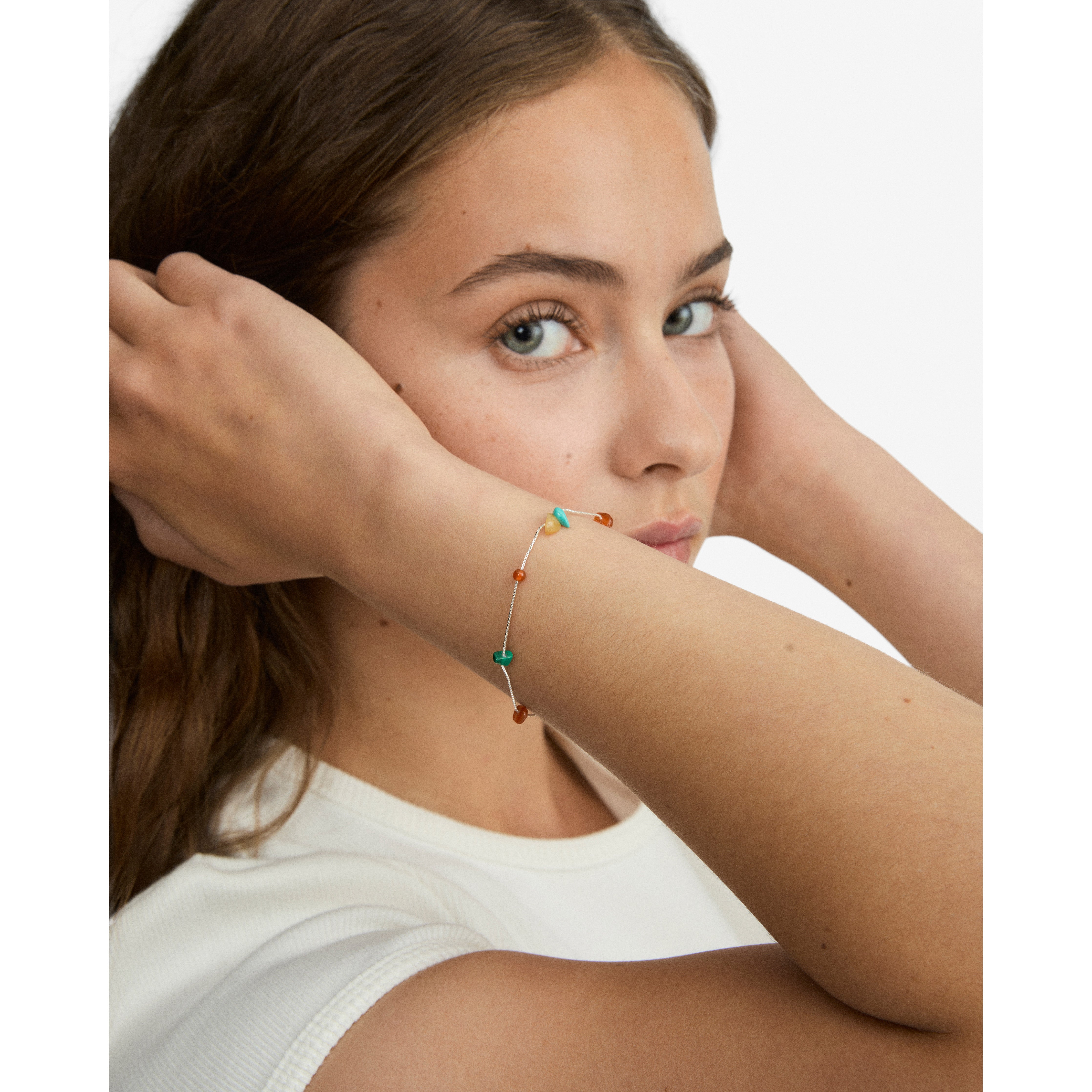 pilgrim-nari-armband-versilbert-box-chain-mit-halbedelsteinen image 2