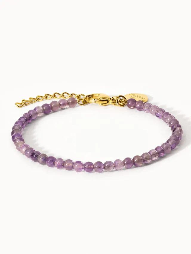 purelei-amethyst-armband-perlenarmband-aus-echtem-amethyst-in-gold-silber-ros-go image 1