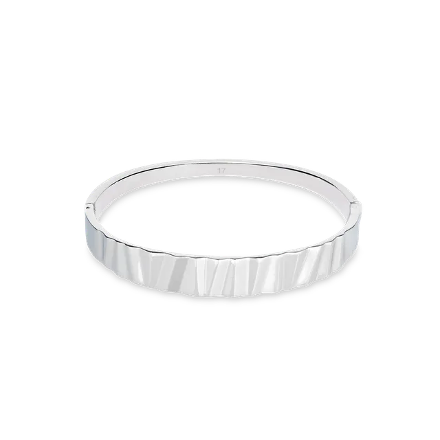 coeur-de-lion-classic-wave-armreif-silber-edelstahl image 1