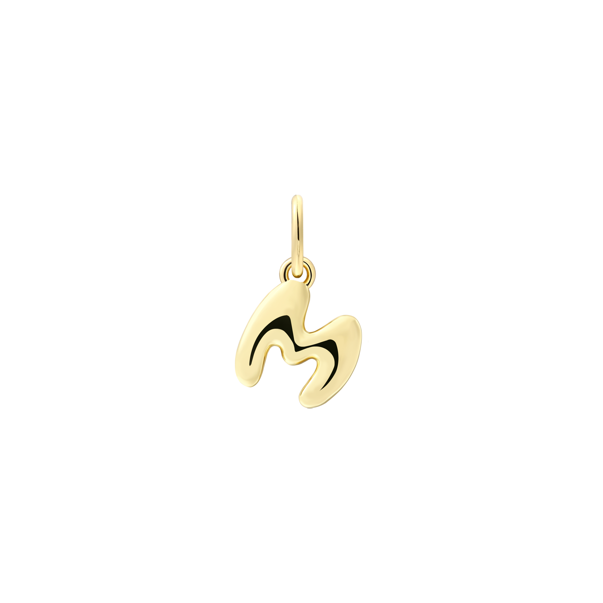 xenox-m-letter-bold-charm-925-sterlingsilber-18k-vergoldet-buchstabe-m image 1