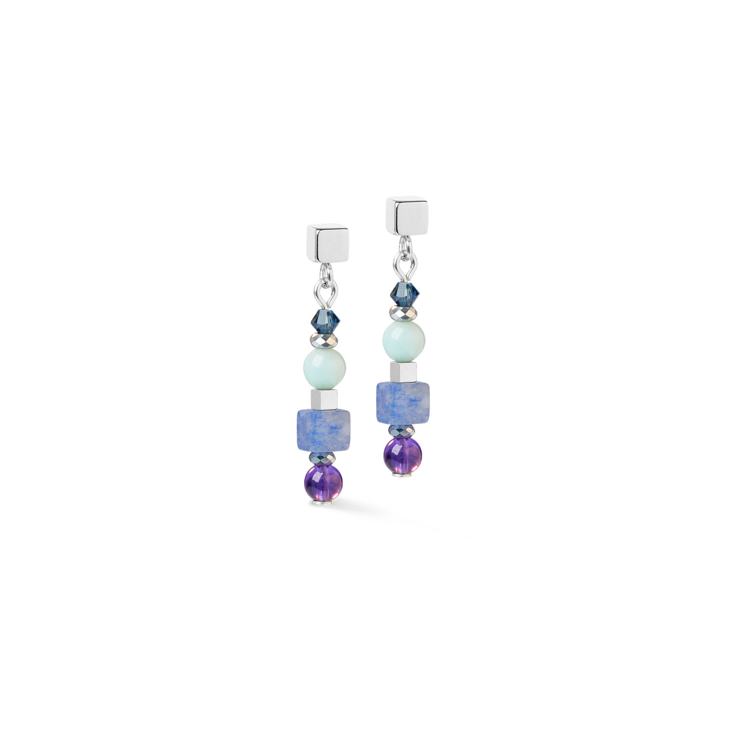 coeur-de-lion-shape-mix-spikes-ohrringe-blue-moon image 1