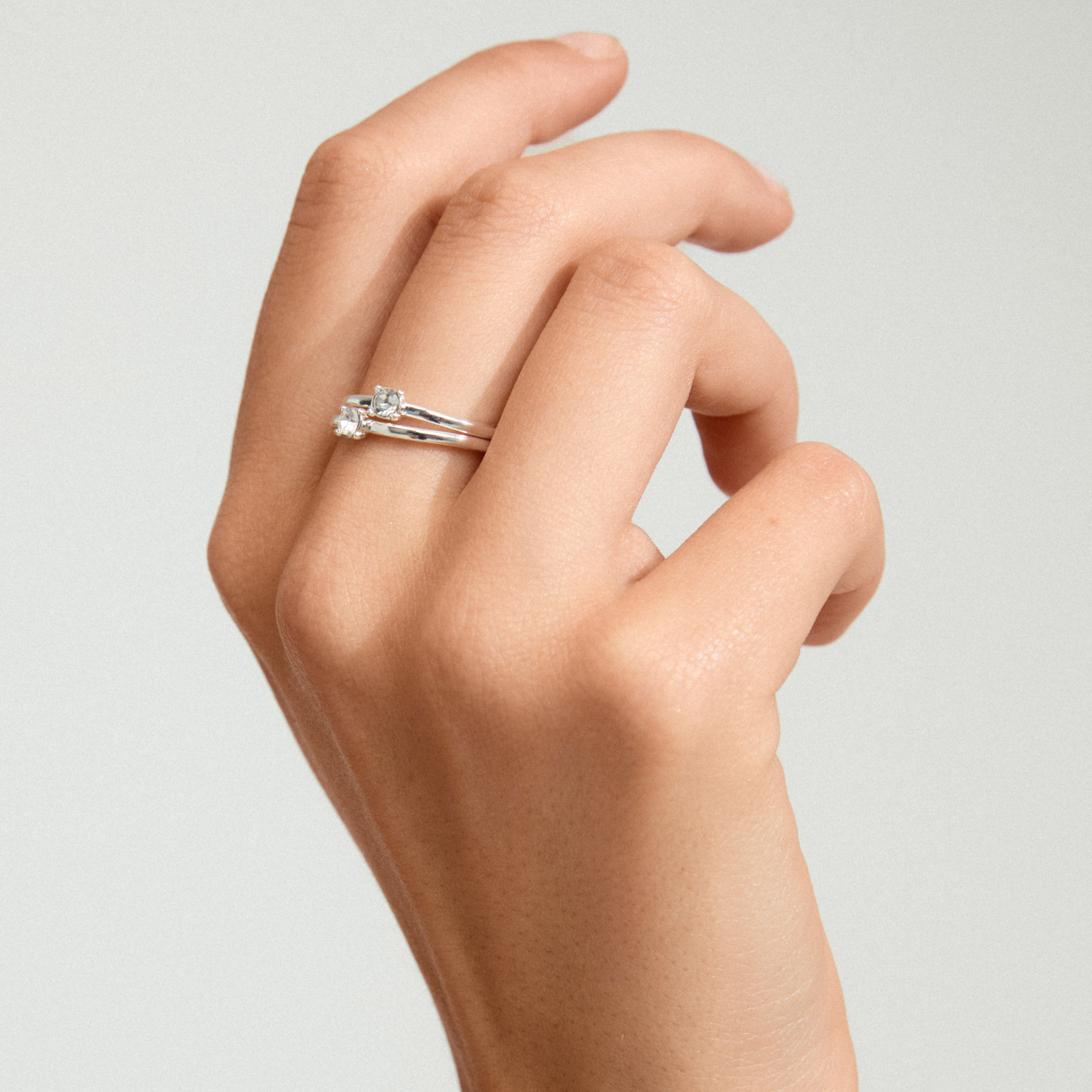 pilgrim-sky-ringe-2-in-1-set-versilbert-crystal image 3