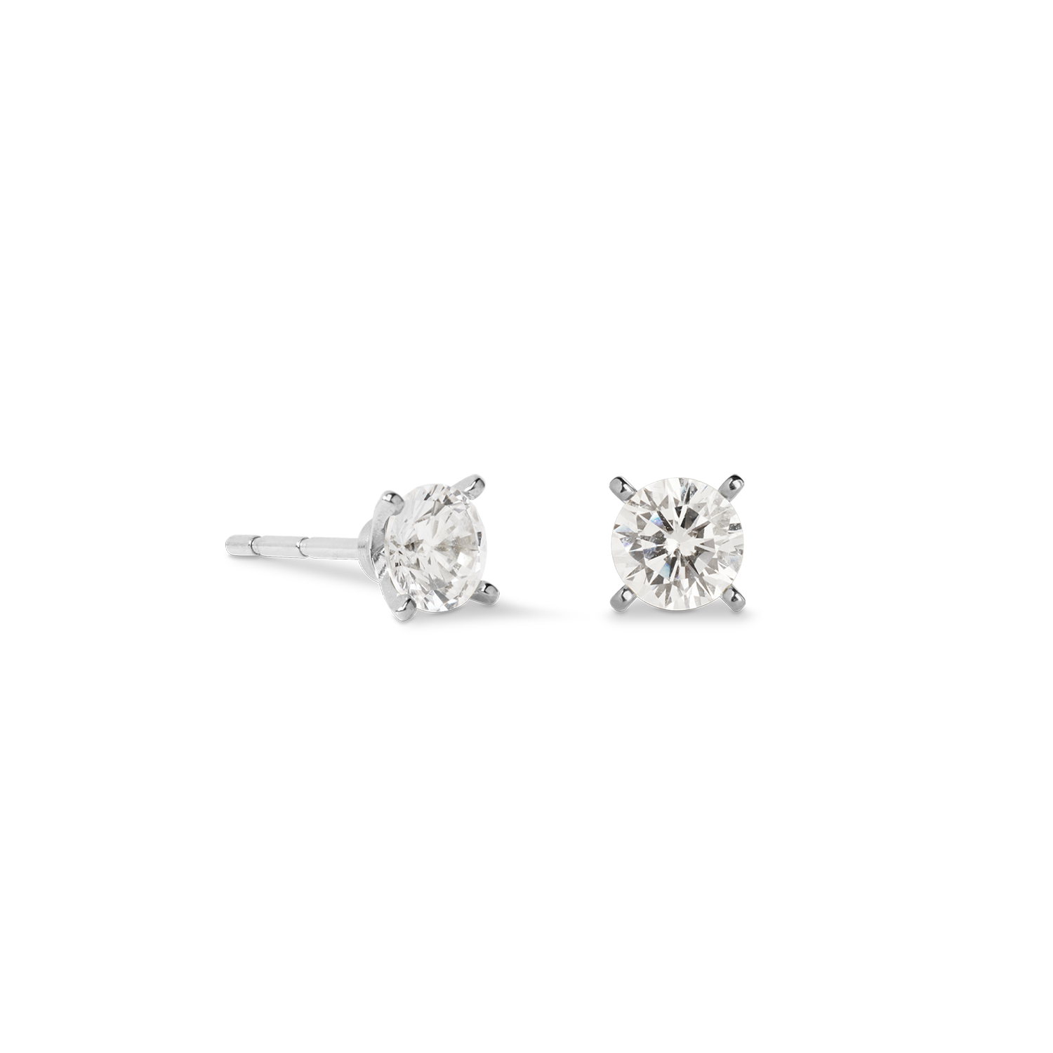 coeur-de-lion-glam-dot-ohrstecker-5-mm-silber-kristall image 2