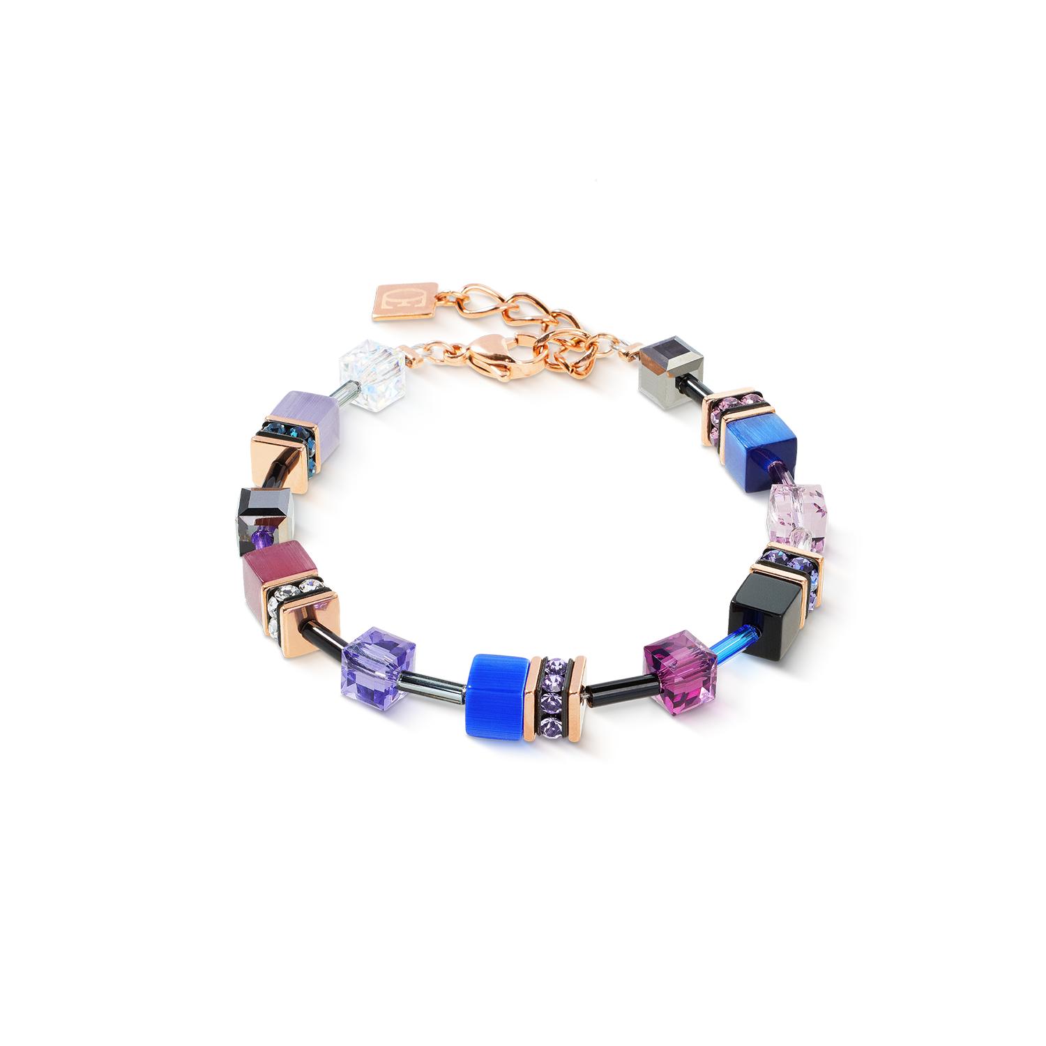 coeur-de-lion-geocube-iconic-armband-blue-moon-ros-gold-blau-lila image 1