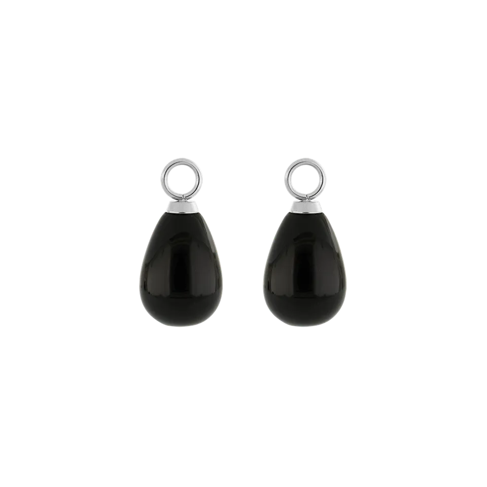 coeur-de-lion-ear-me-up-charm-tropfen-silber-schwarz-paar image 1