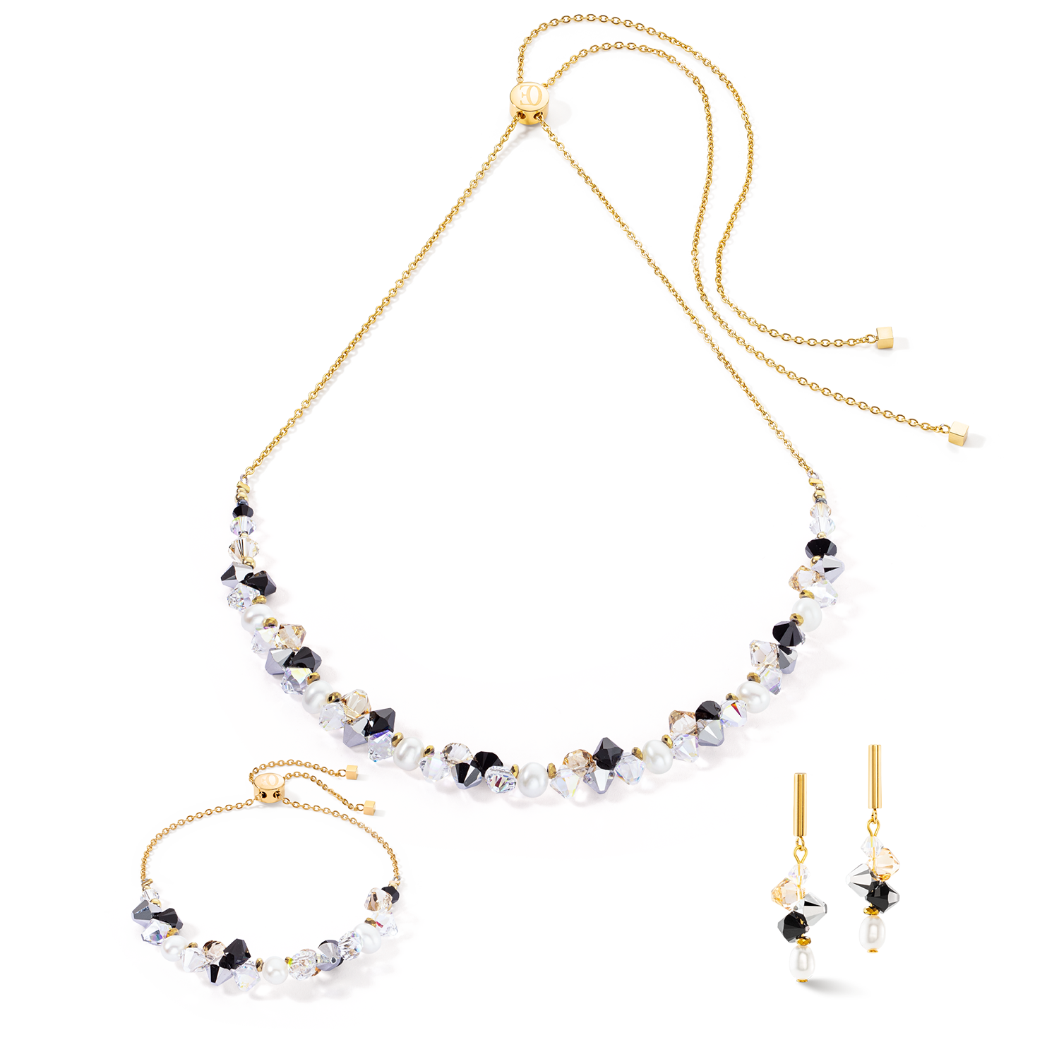 coeur-de-lion-armband-dancing-crystals-pearls-silber-schwarz-s-wasserperle image 3