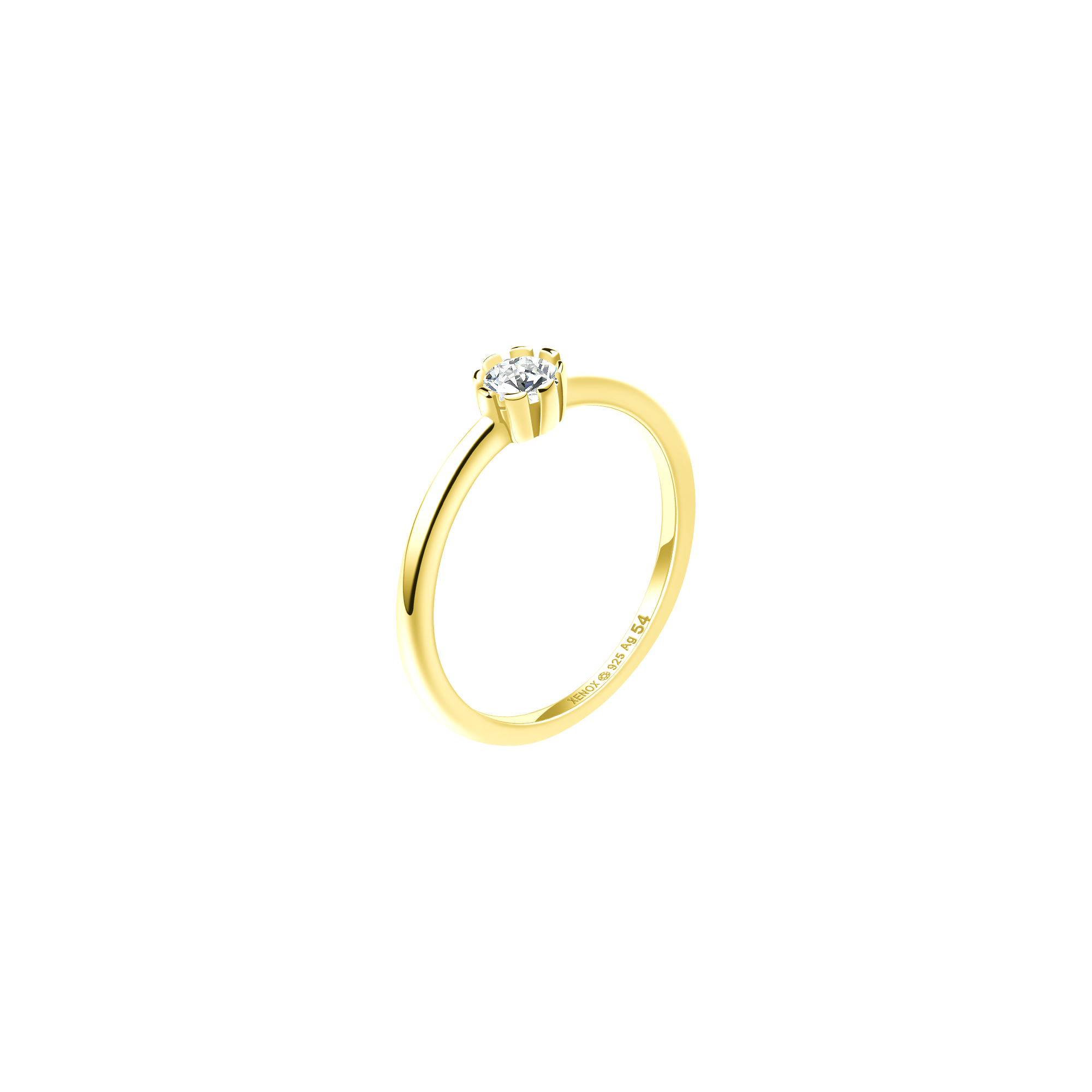 xenox-pure-essentials-ring-xs10626-aus-925-sterlingsilber-rhodiniert-mit-zirkoni image 2