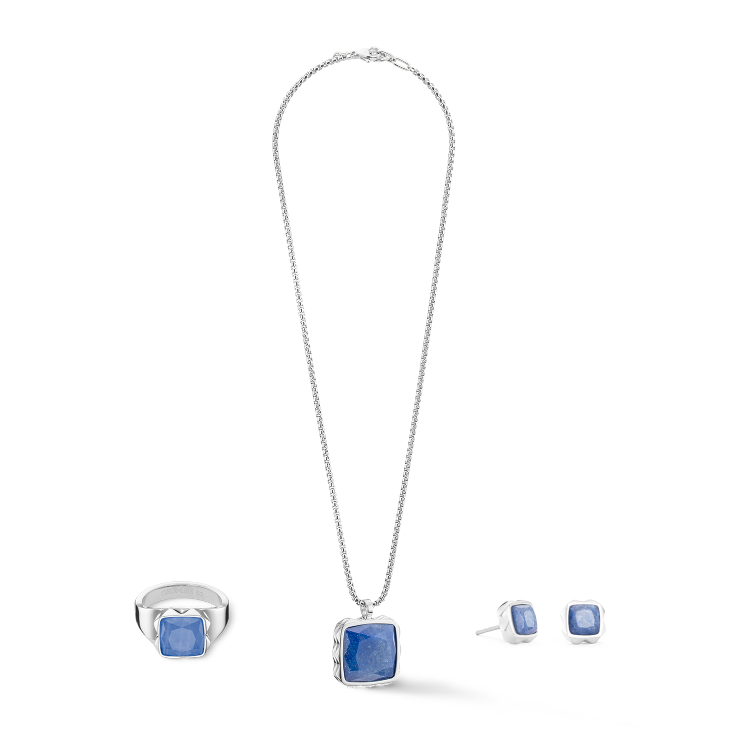 coeur-de-lion-spikes-square-ring-aventurin-silber-blau image 3