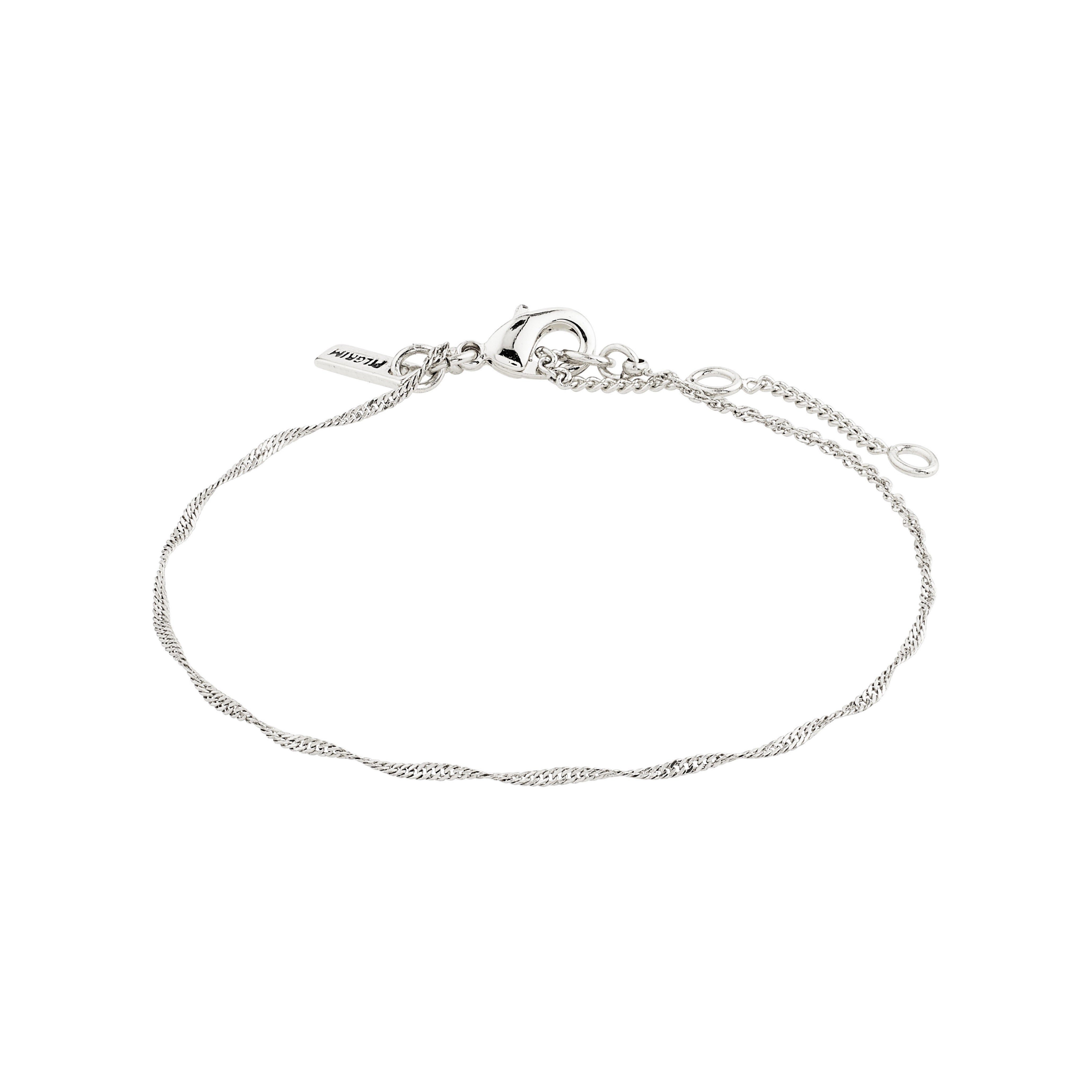 pilgrim-peri-twirl-armband-versilbert-gedrehte-kette image 1