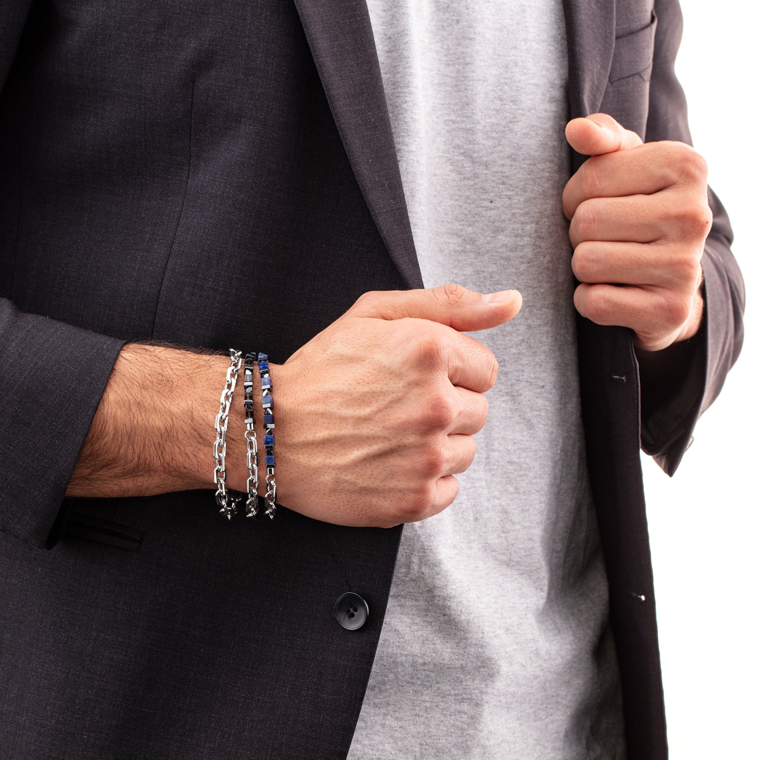 coeur-de-lion-precious-fusion-gliederarmband-blau-silber image 3