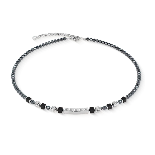 coeur-de-lion-halskette-beads-pearls-spike-anthracite-42-cm image 1