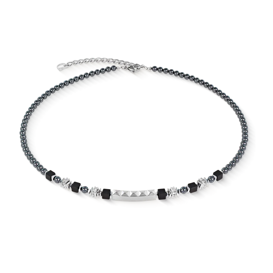 coeur-de-lion-halskette-beads-pearls-spike-anthracite-42-cm image 1