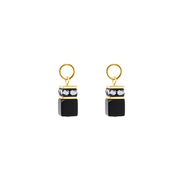 coeur-de-lion-ear-me-up-charm-geocube-gold-schwarz image 1