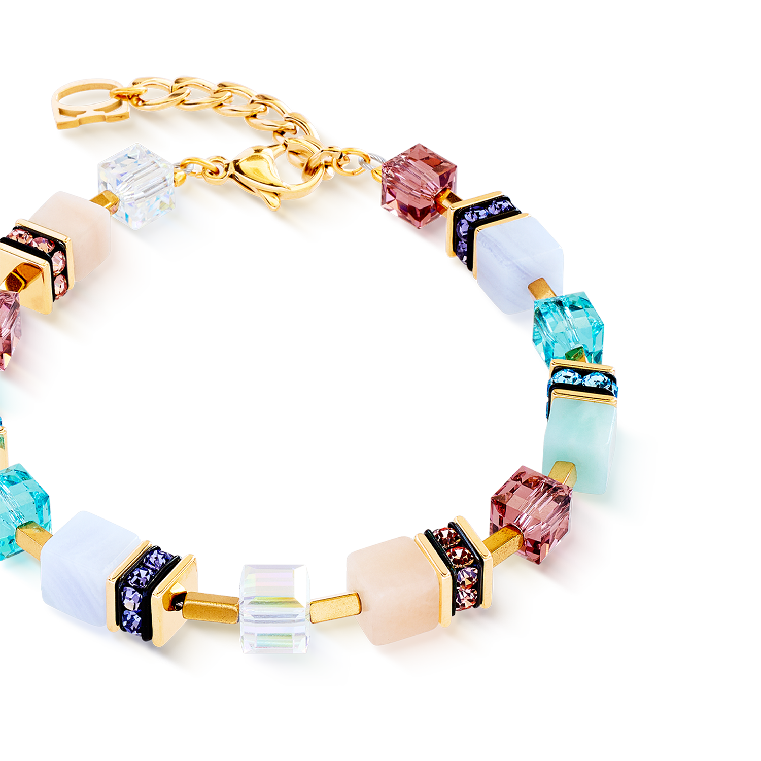 coeur-de-lion-geocube-precious-statement-armband-art-nouveau-6-mm-multicolor image 2