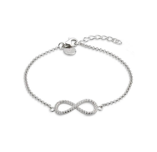 xenox-infinity-armband-925-sterlingsilber-rhodiniert-mit-zirkonia image 1