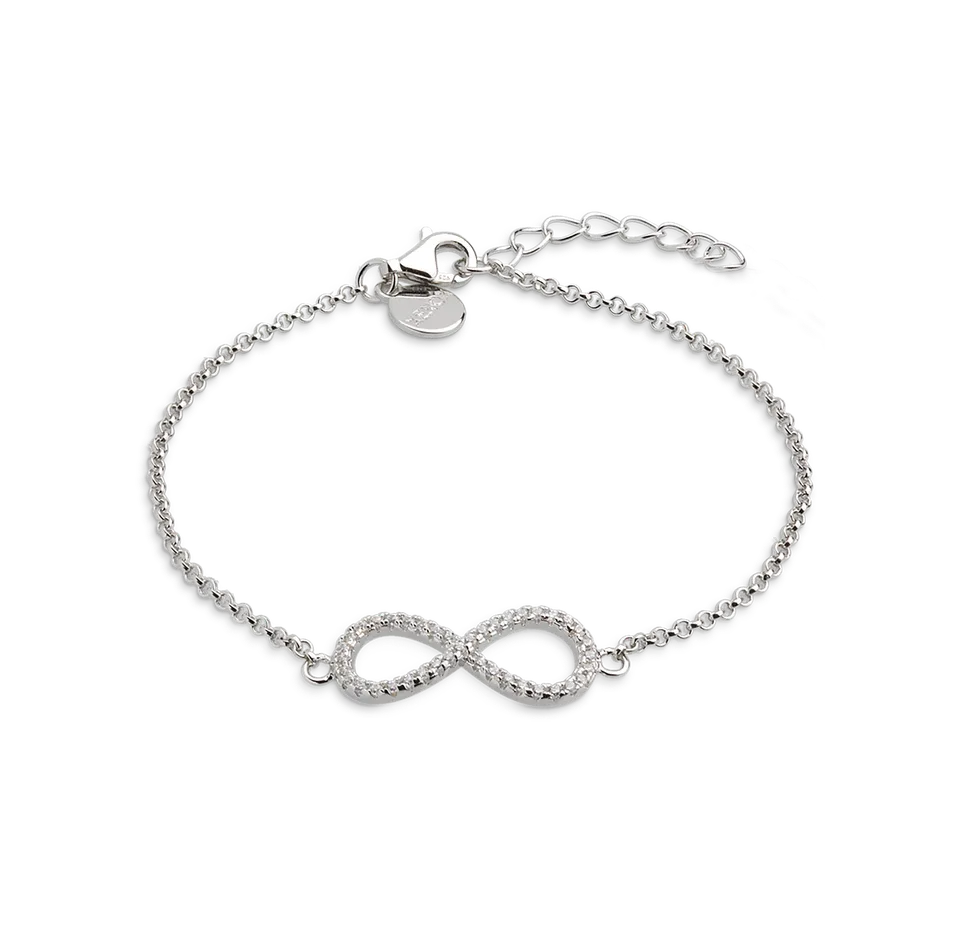 xenox-infinity-armband-925-sterlingsilber-rhodiniert-mit-zirkonia image 1