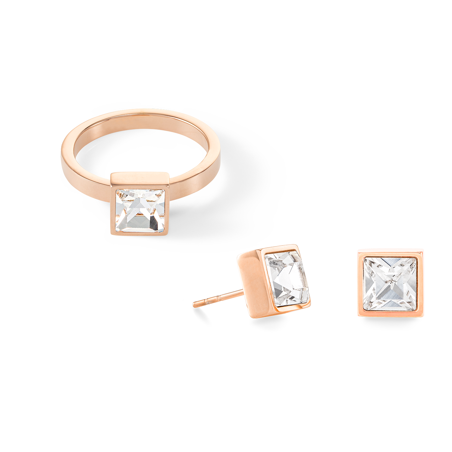 coeur-de-lion-brilliant-square-big-ring-ros-gold-kristall image 3
