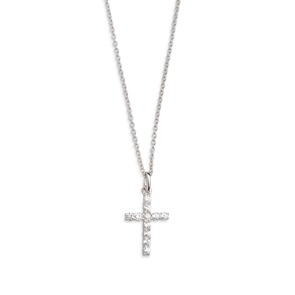 xenox-pure-essentials-kreuz-halskette-xs8617-925-sterlingsilber-rhodiniert-mit-z image 1