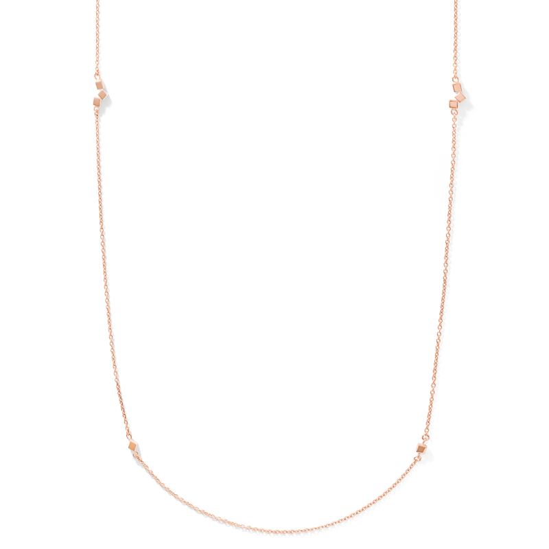 coeur-de-lion-halskette-dancing-geocube-small-chain-long-edelstahl-ros-gold image 2