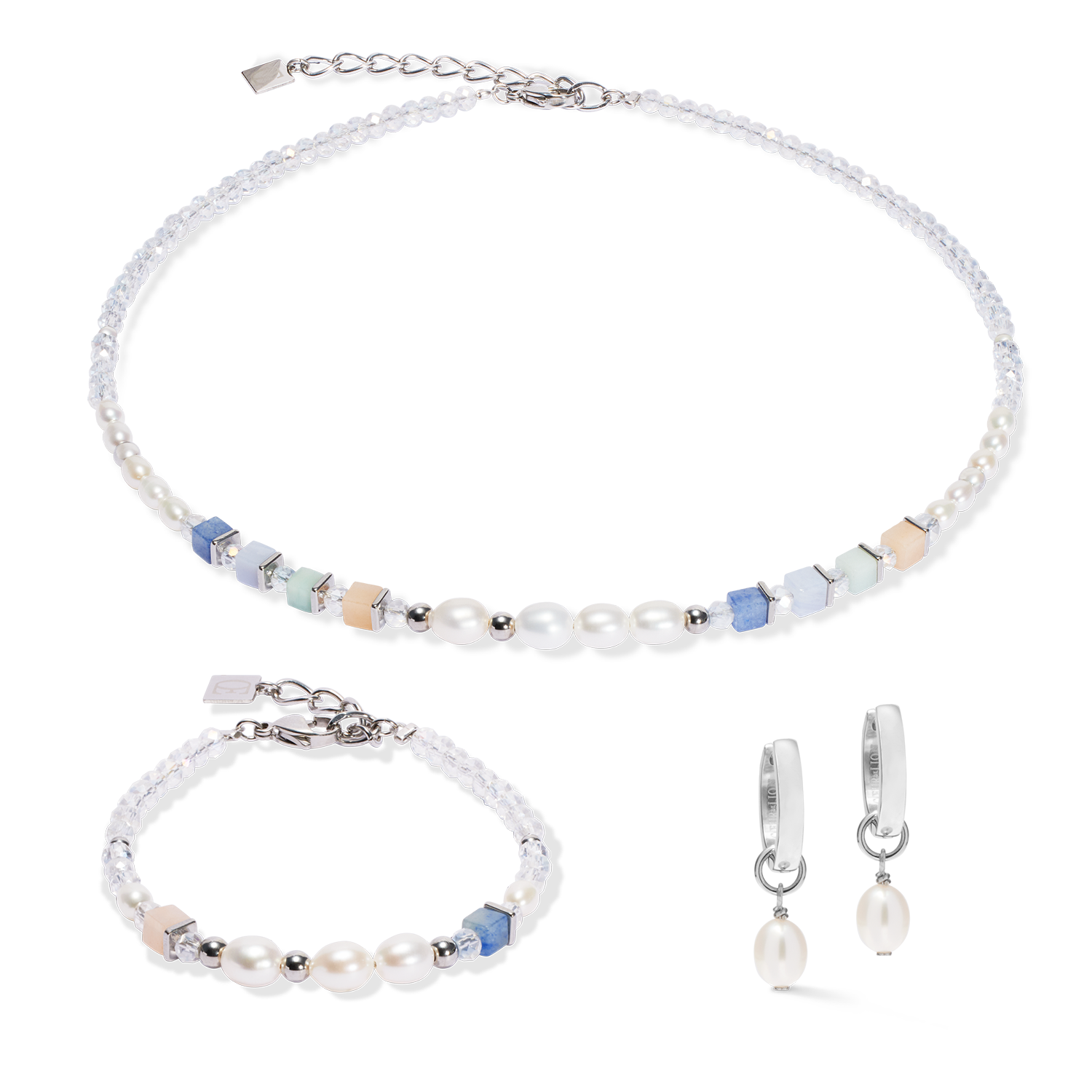 coeur-de-lion-cosmic-pearls-soft-creolen-silber-mit-s-wasserperlen-charm image 3