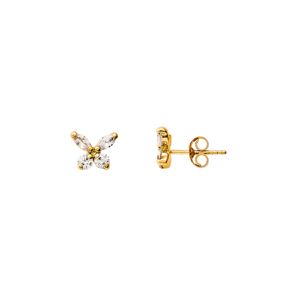 xenox-fine-schmetterling-ohrringe-585-gelbgold-mit-zirkonia image 1