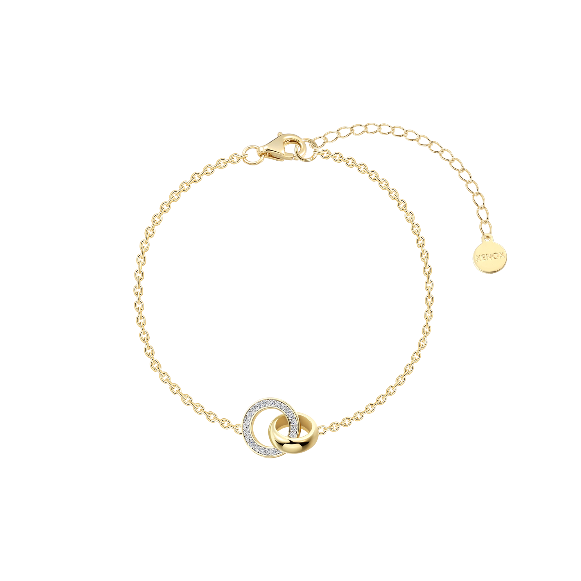 xenox-harmony-armband-925-sterlingsilber-18k-vergoldet-verstellbar image 1
