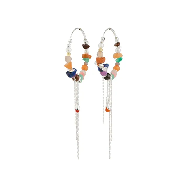 pilgrim-iris-creolen-ohrringe-silber-plated-multi-mit-halbedelsteinen image 1