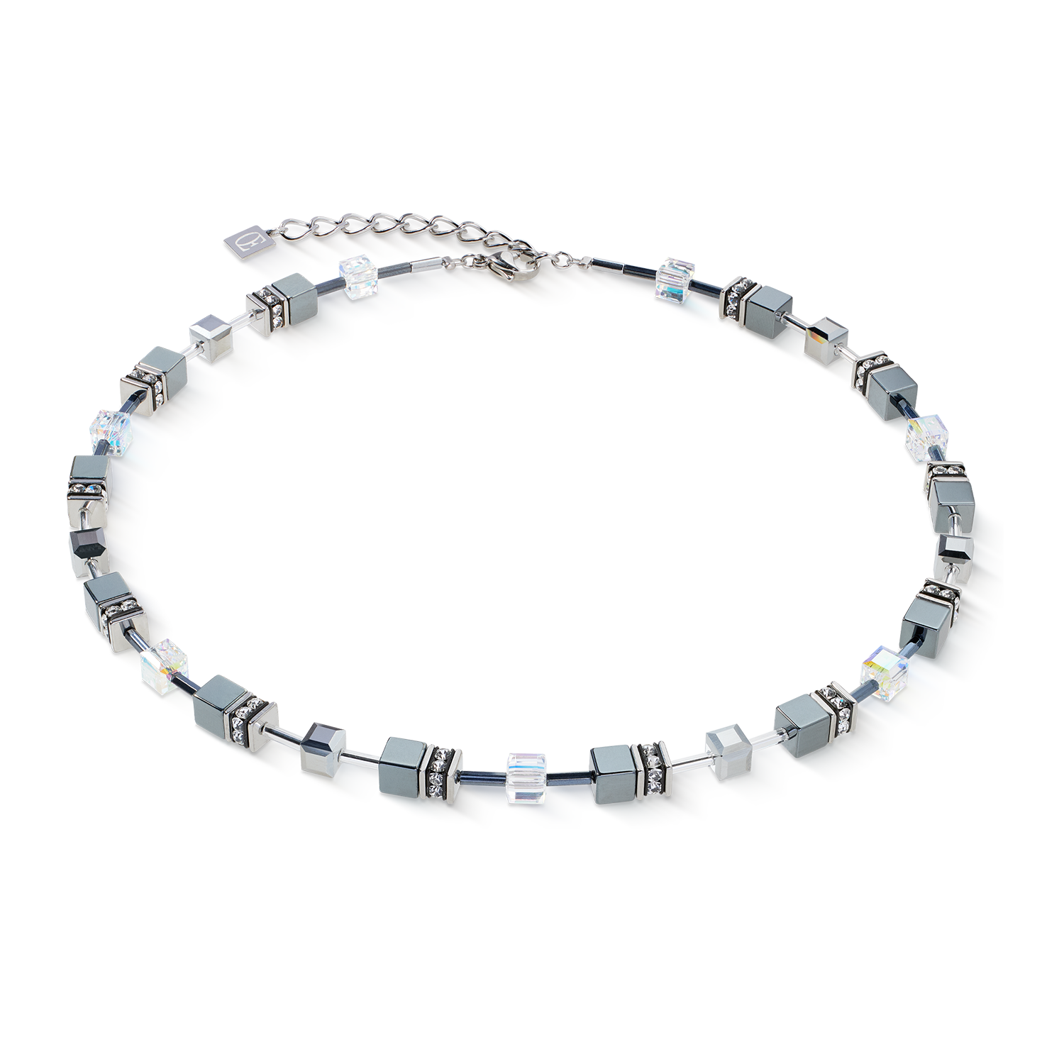 coeur-de-lion-geocube-halskette-platinum-h-matit-silber image 1