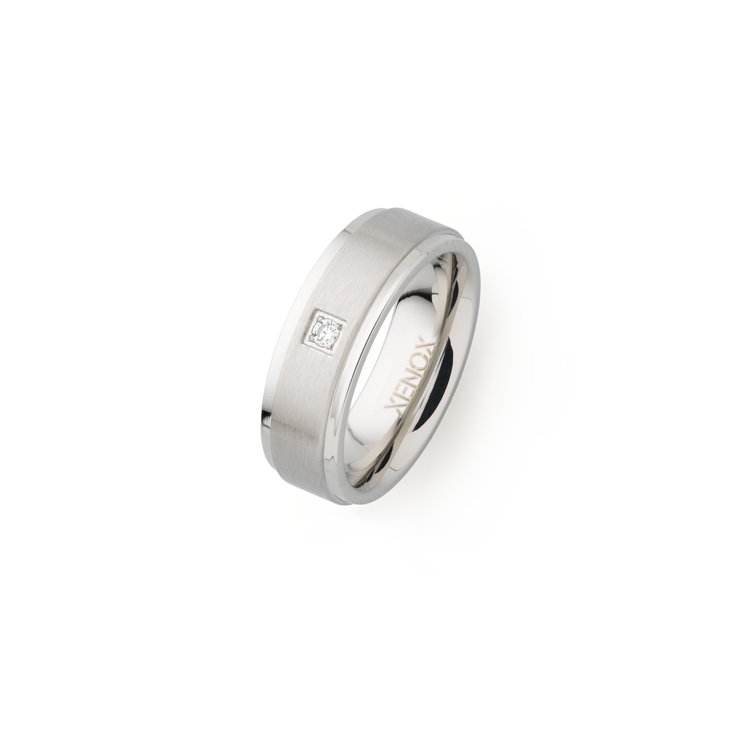 xenox-partnerring-edelstahl-mit-zirkonia-stein-x2226-48 image 1