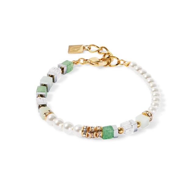 coeur-de-lion-precious-fusion-offset-armband-gold-gr-n image 1