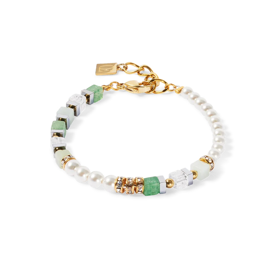 coeur-de-lion-precious-fusion-offset-armband-gold-gr-n image 1