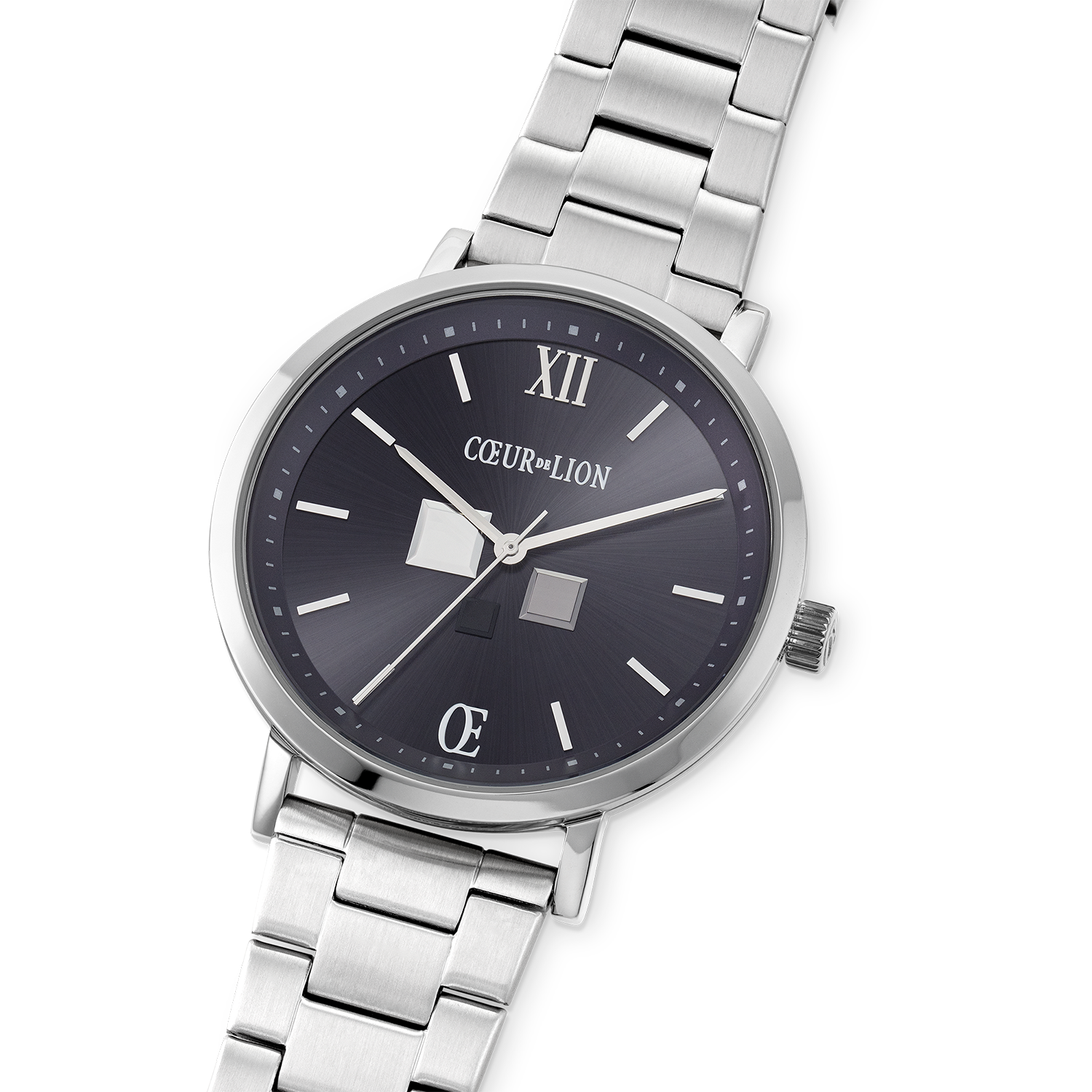 coeur-de-lion-uhr-rund-statement-unisex-sunray-midnight-blue-edelstahl-frosted-s image 2