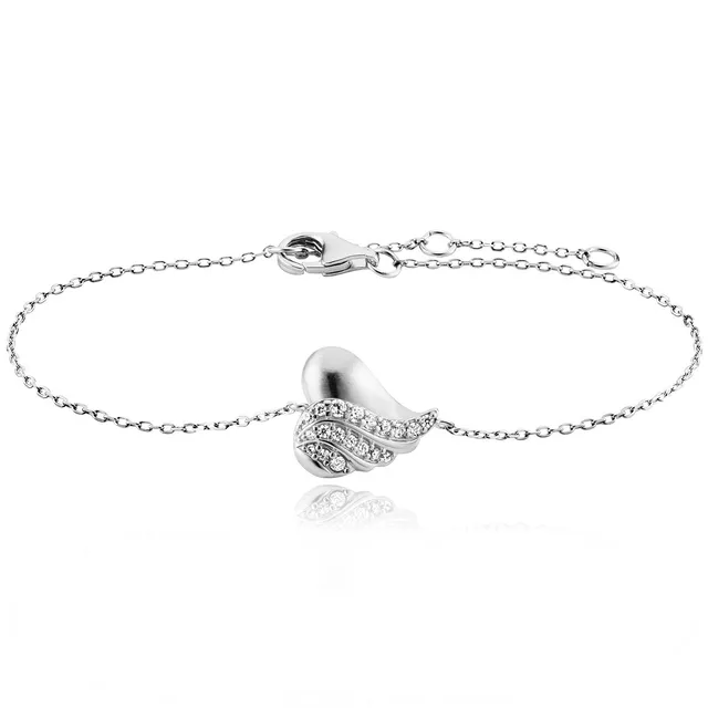 julie-julsen-heart-armband-silber-rhodiniert-herzfl-gel-19-zirkonia image 1