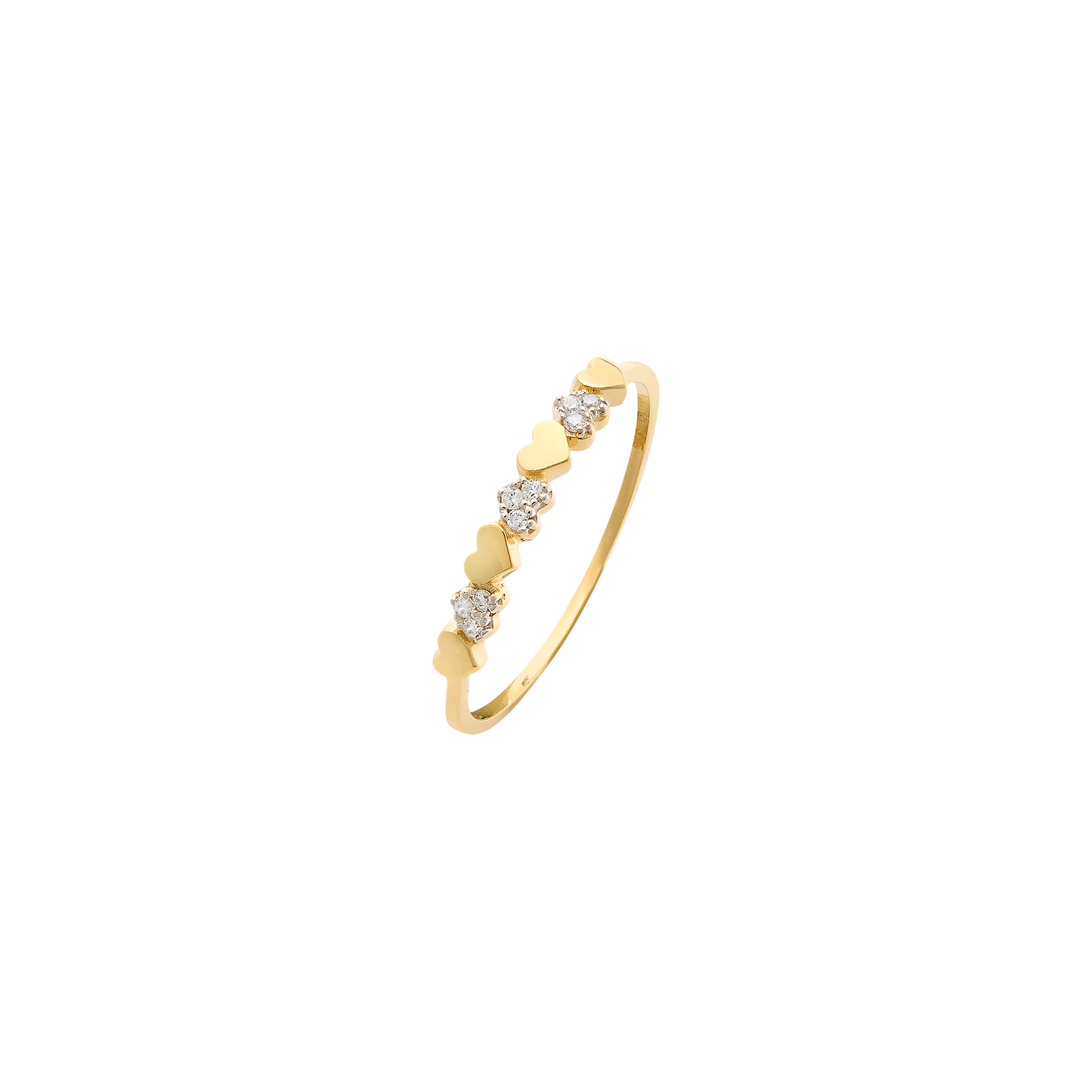 xenox-fine-amora-ring-585-gelbgold-herz-mit-zirkonia image 1
