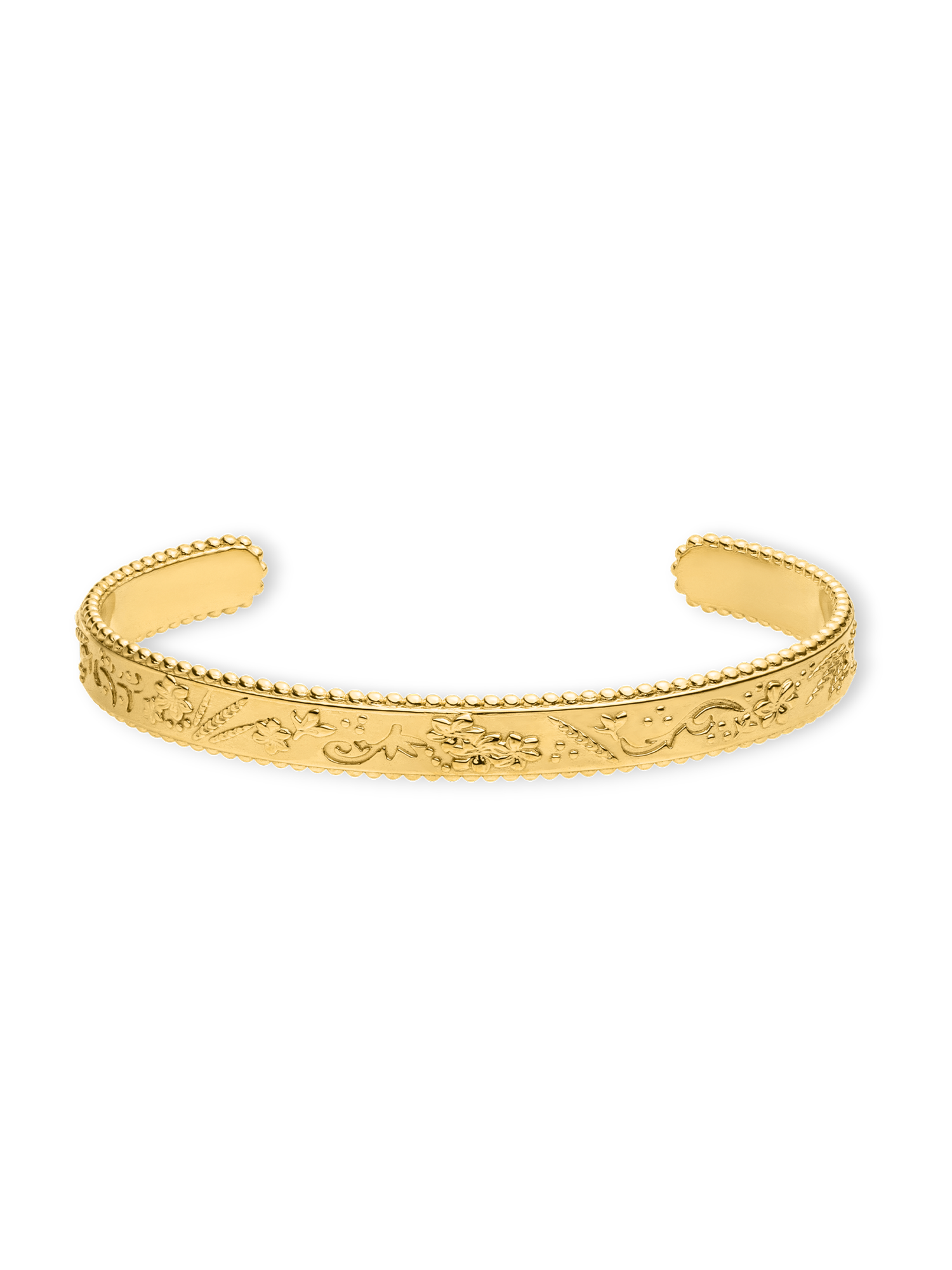 purelei-vintage-love-armcuff-verstellbarer-armreif-mit-aloha-muster-in-gold image 1