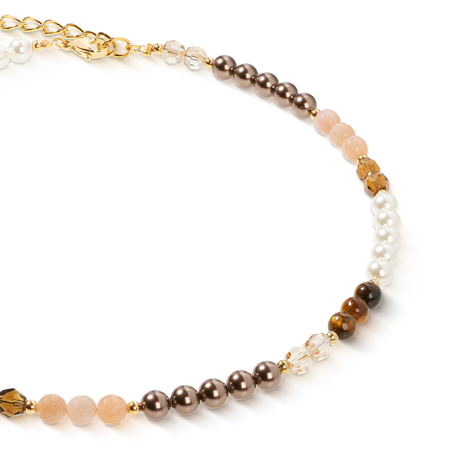 coeur-de-lion-precious-elysia-halskette-gold-braun-edelstein image 2