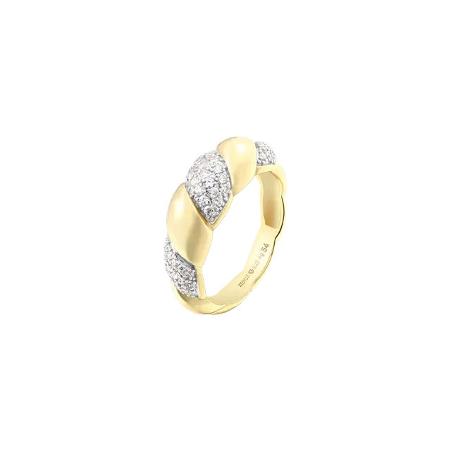 xenox-sculpted-ring-xs91919g-52-925-sterlingsilber-18k-vergoldet-mit-zirkonia image 1