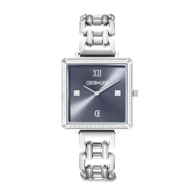 coeur-de-lion-uhr-iconic-cube-sparkling-anthracite-attraction-silber image 1