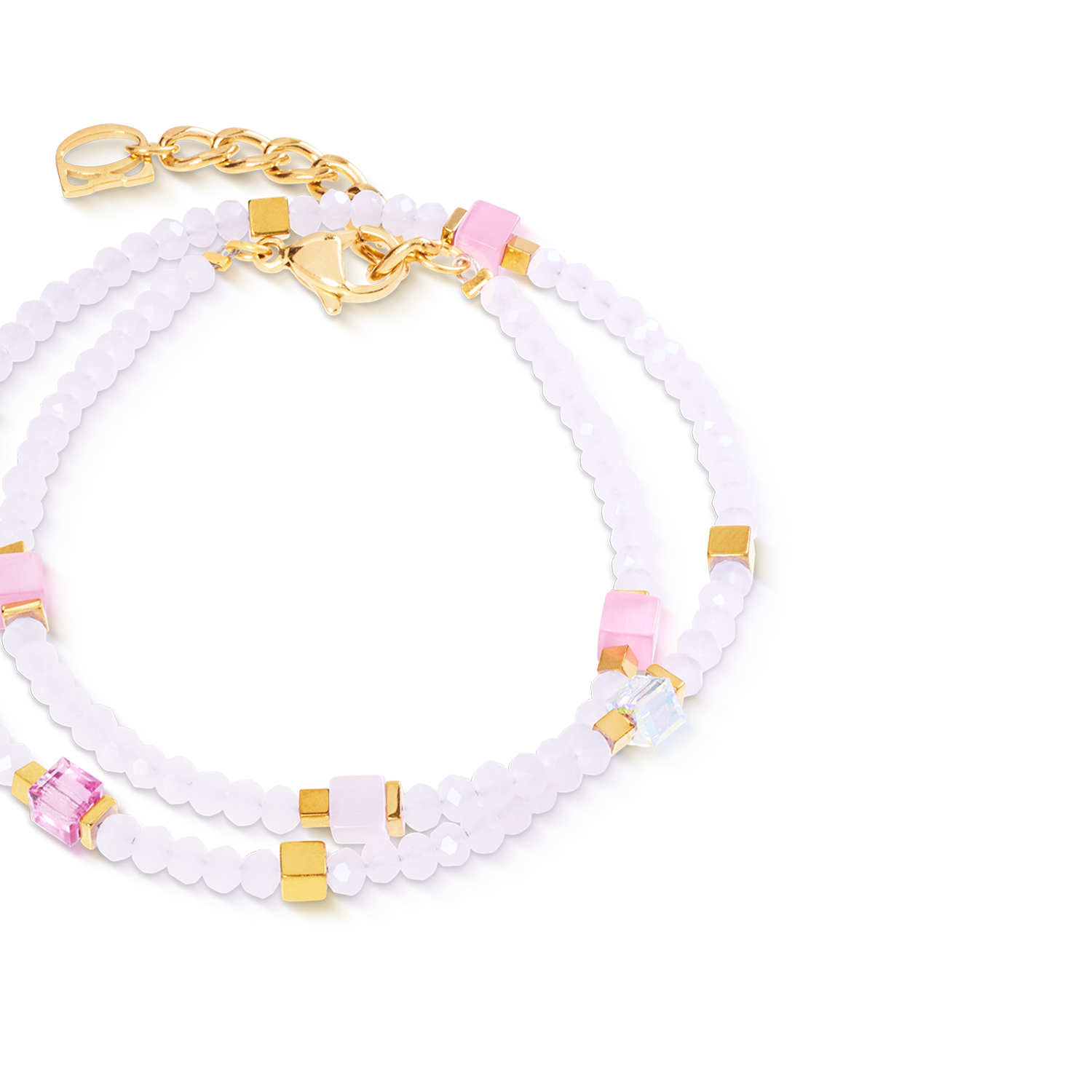 coeur-de-lion-joyful-colours-flex-armband-gold-rosa image 2